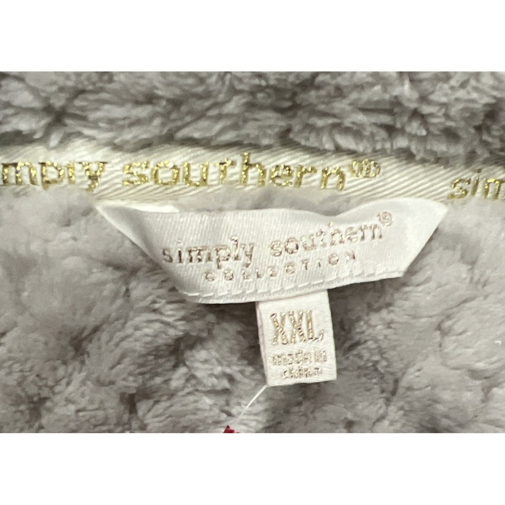 NWT $48 Simply Southern Soft T-Snap Pullover Fog Gray Size XXL - Picture 4 of 8